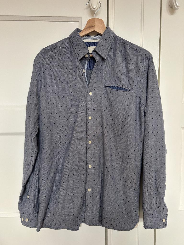 Blauw Selected Homme overhemd, maat S, Blauw, Halswijdte 38 (S) of kleiner, Ophalen of Verzenden, Zo goed als nieuw