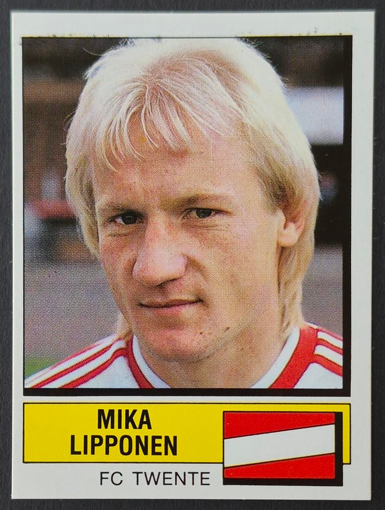 Panini sticker Mika Lipponen - FC Twente, 1987/1988, Ophalen of Verzenden, Zo goed als nieuw, F.C. Twente, Poster, Plaatje of Sticker