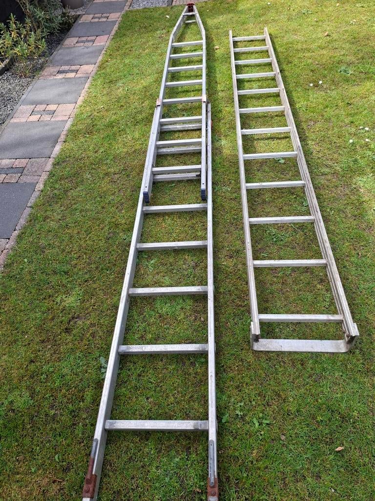 Deze twee ladders in één koop, Doe-het-zelf en Verbouw, Ophalen of Verzenden, Minder dan 2 meter