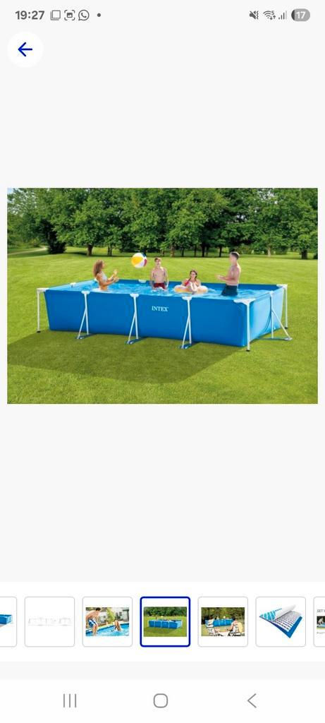 Intex Zwembad 450x220x84cm met Zandfilterpomp, Tuin en Terras, Zwembaden, Gebruikt, Opzetzwembad, 80 tot 120 cm, 400 cm of meer