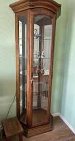 Vitrinekast met verlichting - GRATIS, Eikenhout, 200 cm of meer, 50 tot 100 cm, 25 tot 50 cm