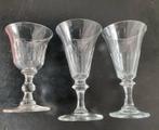 Roemer Leerdam glas 3 stuks spitse 2 knops wijnglas portglas, Ophalen of Verzenden