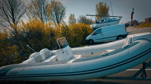 Ribboot  nimarine mx450, Watersport en Boten, Rubberboten, Zo goed als nieuw, Overige merken, Aluminium, Minder dan 70 pk, Benzine
