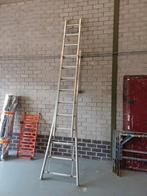 Alluminium ladder 2x10 sporten, Doe-het-zelf en Verbouw, Ladders en Trappen, Ophalen, Zo goed als nieuw, 4 meter of meer