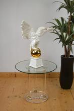 2 x Vintage Plexi Bijzettafeltje met Glazen Blad - 1970s, Ophalen