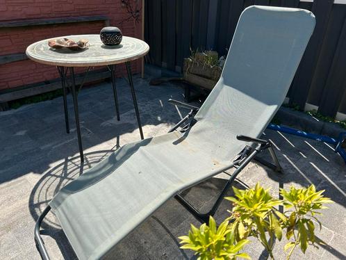 Tuinstoel / ligstoel, Tuin en Terras, Ligbedden, Gebruikt, Aluminium, Inklapbaar, Ophalen