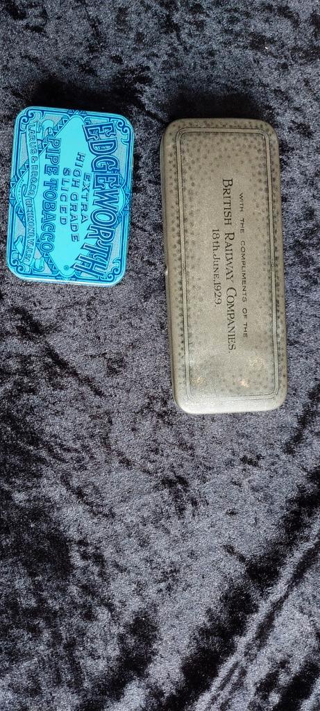 Vintage Tabaksdozen - Edgeworth & British Railway, Antiek en Kunst, Antiek | Overige Antiek, Ophalen of Verzenden
