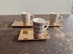 Mooie kopjes met schotels - art deco stijl, Huis en Inrichting, Keuken | Servies, Ophalen of Verzenden, Zo goed als nieuw, Overige stijlen