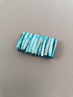 Turkoois-blauwe, elastische armband, Sieraden, Tassen en Uiterlijk, Armbanden, Ophalen of Verzenden, Zo goed als nieuw