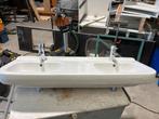 Dubbele Wastafel Sphinx met Grohe Kranen, Doe-het-zelf en Verbouw, Sanitair, Ophalen, Gebruikt, Chroom, Wastafel