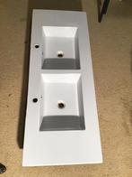 Dubbele wastafel (keramiek), Huis en Inrichting, Badkamer | Badkamermeubels, Ophalen, 50 tot 100 cm, Zo goed als nieuw, Minder dan 100 cm