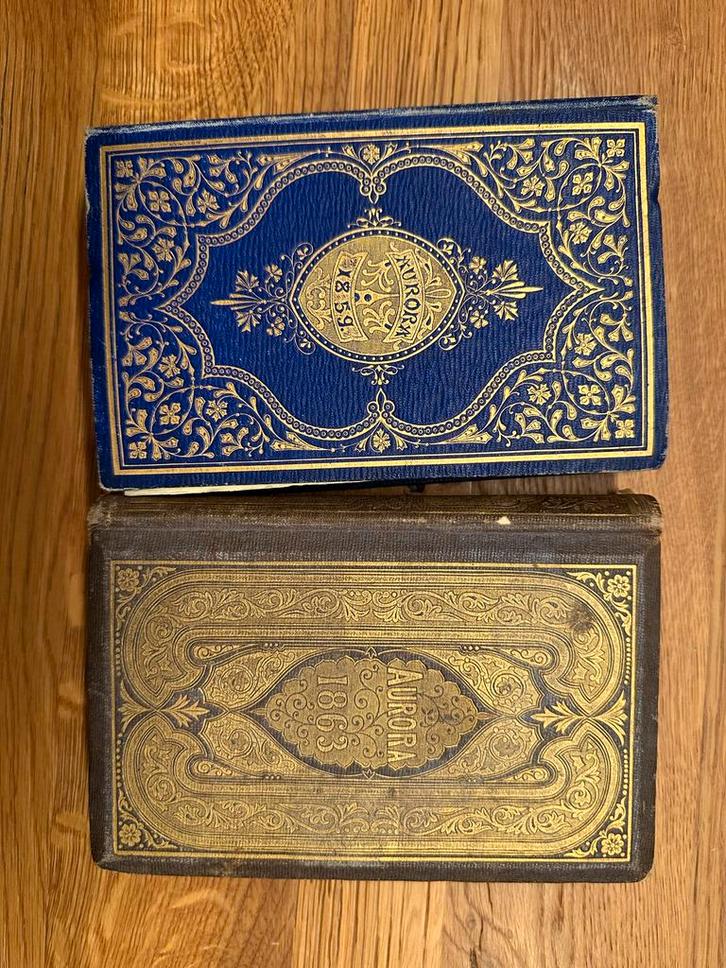 Aurora Jaarboekjes 1859 & 1863, Antiek en Kunst, Antiek | Boeken en Bijbels, Ophalen of Verzenden