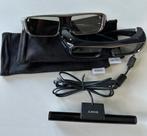 Sony 3D brillen (2 stuks) en transmitter, Ophalen of Verzenden, Zo goed als nieuw