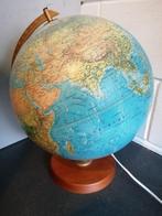 GEWELDIGE DEENSE SCAN GLOBE HOUTEN VOET + VERLICHTING 30 CM, Verlicht, Scan globe, Denemarken, Ophalen of Verzenden
