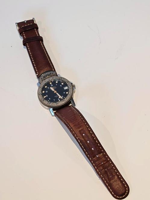 Camel Trophy Vintage Horloge, Sieraden, Tassen en Uiterlijk, Horloges | Heren, Gebruikt, Polshorloge, Overige merken, Staal, Leer