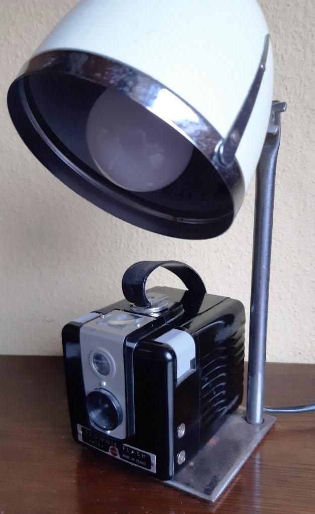 grappige lamp gemaakt met Kodak Cadilac fotocamera (1950), Antiek en Kunst, Antiek | Lampen, Ophalen of Verzenden