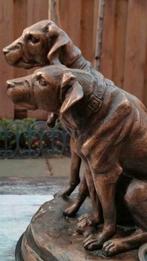 Bronzen beeld honden Emmanuel Frémiet Sitting dog, Ophalen of Verzenden, Brons