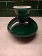 Vintage Smaragd Groene Glazen Lampenkapjes, Huis en Inrichting, Lampen | Lampenkappen, Gebruikt, Ophalen of Verzenden, Minder dan 25 cm