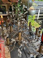 Vintage Kroonluchter met Glazen Details, Ophalen, Gebruikt, Metaal