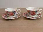 2 Cambridge Garden Fine bone China kop en schotels, Antiek en Kunst, Ophalen of Verzenden