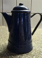 Brocante emaille koffiekan donkerblauw, Antiek en Kunst, Antiek | Emaille, Ophalen of Verzenden