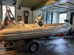 Rib Dromor 490 met 75 pk Honda met Pega knik trailer, Watersport en Boten, Gebruikt, 70 tot 120 pk, Benzine, Overige materialen