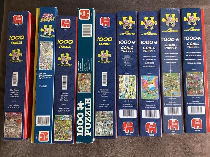 Jan van Haasteren Puzzels - 1000 Stukjes, Hobby en Vrije tijd, Denksport en Puzzels, Zo goed als nieuw, Legpuzzel, 500 t/m 1500 stukjes