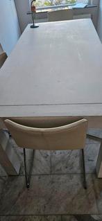 Houten Eettafel met Stoelen, Gebruikt, 100 tot 150 cm, Ophalen of Verzenden, Vijf personen of meer