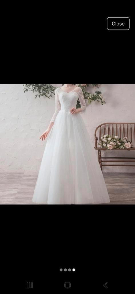 Trouwjurk/ weeding dress 40/42, Kleding | Dames, Trouwkleding en Trouwaccessoires, Zo goed als nieuw, Trouwjurk, Wit, Ophalen of Verzenden