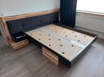 Bedframe, Huis en Inrichting, Slaapkamer | Bedden, Ophalen, Gebruikt, Bruin, Tweepersoons