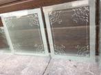 12 stuks geëtst glas uit oud herenhuis, Ophalen, Minder dan 80 cm, Overige typen, Minder dan 80 cm