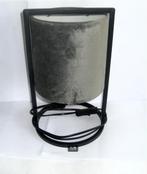 Tafellamp grijs / lampje rond / lamp industrieel, Ophalen of Verzenden, Zo goed als nieuw, Metaal, Minder dan 50 cm