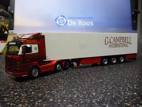 WSI Scania 143 G. Campbell met certificaat, Hobby en Vrije tijd, Modelauto's | 1:50, Nieuw, Bus of Vrachtwagen, Wsi, Verzenden