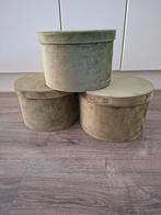 Olijfgroene Decoratieve Opbergdozen - Set, Ophalen, Nieuw, Minder dan 50 cm, Minder dan 50 cm