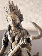 Vintage Hindoe Beeld Saraswati Godin, Ophalen of Verzenden, Zo goed als nieuw