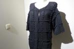 Ganni grof gebreid vest sier werk bolletjes op de stof L, Kleding | Dames, Truien en Vesten, Verzenden, Zwart, Ganni, Maat 42/44 (L)