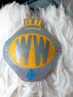 ANWB Logo Aluminium Geel - Vintage Auto Embleem, Ophalen of Verzenden