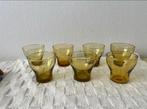 Vintage Amber Glazen Ceske Sklo - Set van 7, Antiek en Kunst, Ophalen of Verzenden