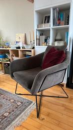 2 riverdale fauteuils stoeltjes warm grijs rib, Ophalen, 75 tot 100 cm, Zo goed als nieuw, 75 tot 100 cm