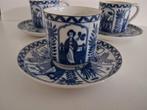 3 x kop en schoteltje ( klein model) Mosa Lange Lijs, Antiek en Kunst, Antiek | Servies los, Ophalen of Verzenden