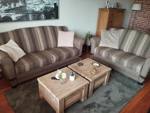 Kwaliteitsbankstel 2+2 zits van Meeks, Huis en Inrichting, Banken | Bankstellen, Gebruikt, Rechte bank, Driepersoons, 200 tot 250 cm