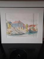 Aquarel ,Werf Enhuizen, Ophalen of Verzenden