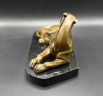 Liggende bronzen panter Art-Deco stijl., Ophalen of Verzenden