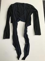 Vestje/bollero zwart met blauwe rand travelstof maat 38, Ophalen of Verzenden, Gedragen, Maat 38/40 (M), Zwart