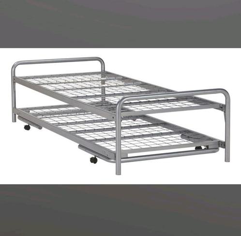 Onderschuifbed logeerbed 2x 90x200 cm inclusief 2 matrassen, Huis en Inrichting, Slaapkamer | Bedden, Gebruikt, Tweepersoons, 180 cm