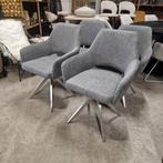 4 x Draaibare Eetkamerstoel Yanai Amazing Grey Jesper Home, Ophalen, Info@jesperhome.nl, Nieuw, Metaal