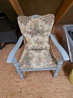 Vintage bloemen fauteuil, onderhouden stoel, Huis en Inrichting, Fauteuils, Ophalen, Hout, Minder dan 75 cm, Vintage