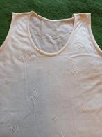 romantisch vintage hemdje zomer top mooie applicatie maat L, Verzenden