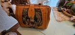 Jaren 70 lederen tas, Sieraden, Tassen en Uiterlijk, Tassen | Damestassen, Ophalen of Verzenden, Gebruikt, Bruin, Handtas