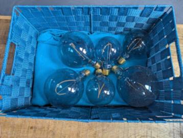 Set van 6 blauwe Calex Colors lampen beschikbaar voor biedingen